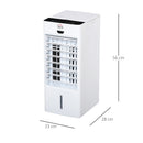 Portable Air Cooler Evaporative Cooler Humidifier with Ice Crystal Box Remote Controller 7.5 Hour Timer 3 Mode 3 Speed Swing and Ice Cooling Function for Bedroom Dorm Office White 9 Settings Fan