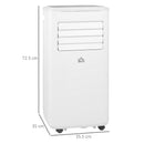 HOMCOM 9,000 BTU Portable Air Conditioner Unit With WiFi Smart App, 20m²