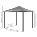 Outsunny Gazebo Grey
