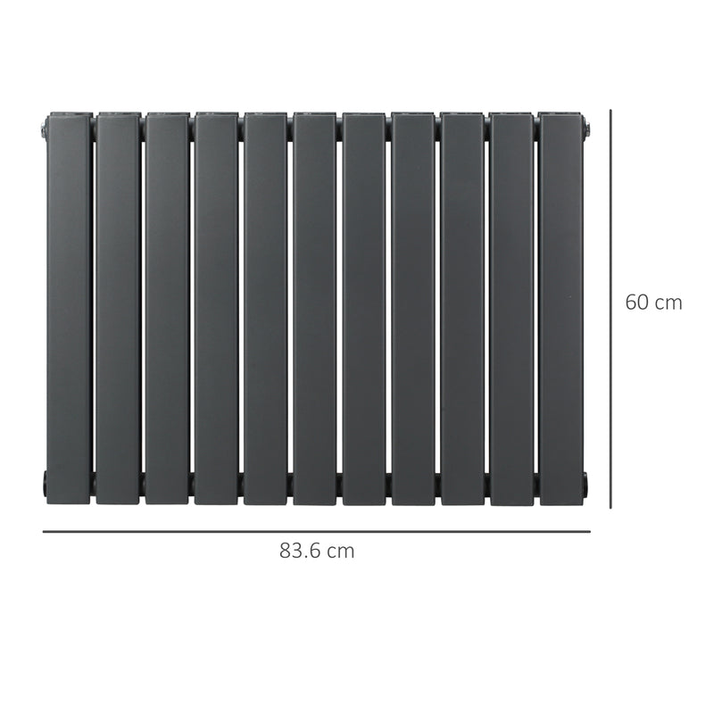 HOMCOM 84 x 60cm Double Panel Vertical Radiator, Space Heater, Grey