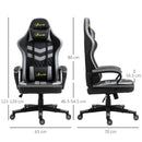 Vinsetto Racing Gaming Chair w/ Lumbar Support, Gamer Office Chair, Black Grey