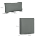 Outsunny Replacement Cushions for Outdoor Furniture Garden Seat Cushion Pad