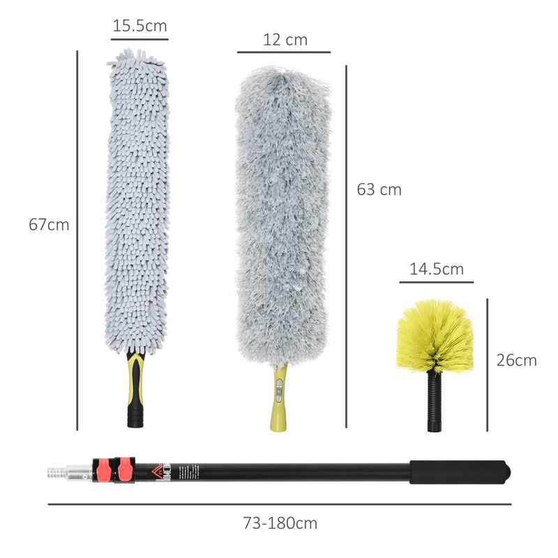 Extended Dusters For Cleaning 3-in-1 Microfiber Feather Duster Kit - Foto 7