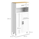 HOMCOM Kitchen Cupboard Storage Cabinet with Drawer, Countertop, White