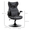 Vinsetto Gaming Chair Home Office Chair w/ Swivel Pedestal Base Lumbar Support