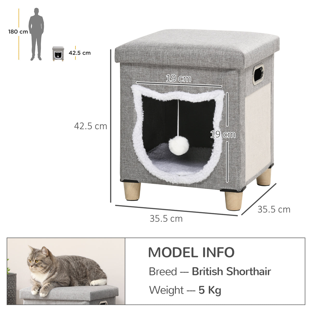 Cat condo ottoman shop