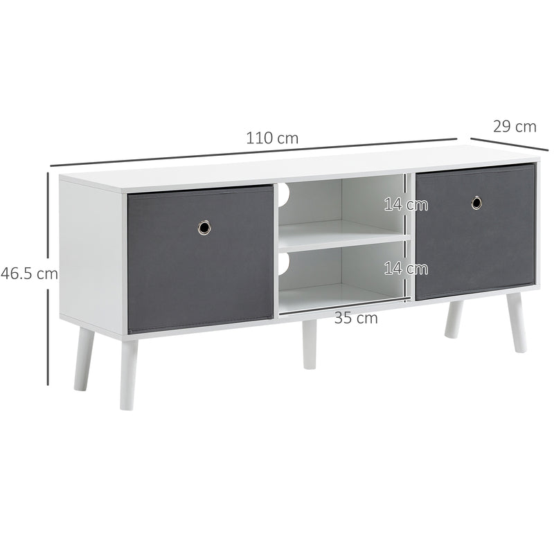 HOMCOM Modern TV Cabinet Stand w/ Shelves & Drawers, Living Room Bedroom