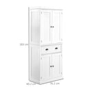 HOMCOM Freestanding Kitchen Storage Cabinet Drawers Cupboards Shelves White