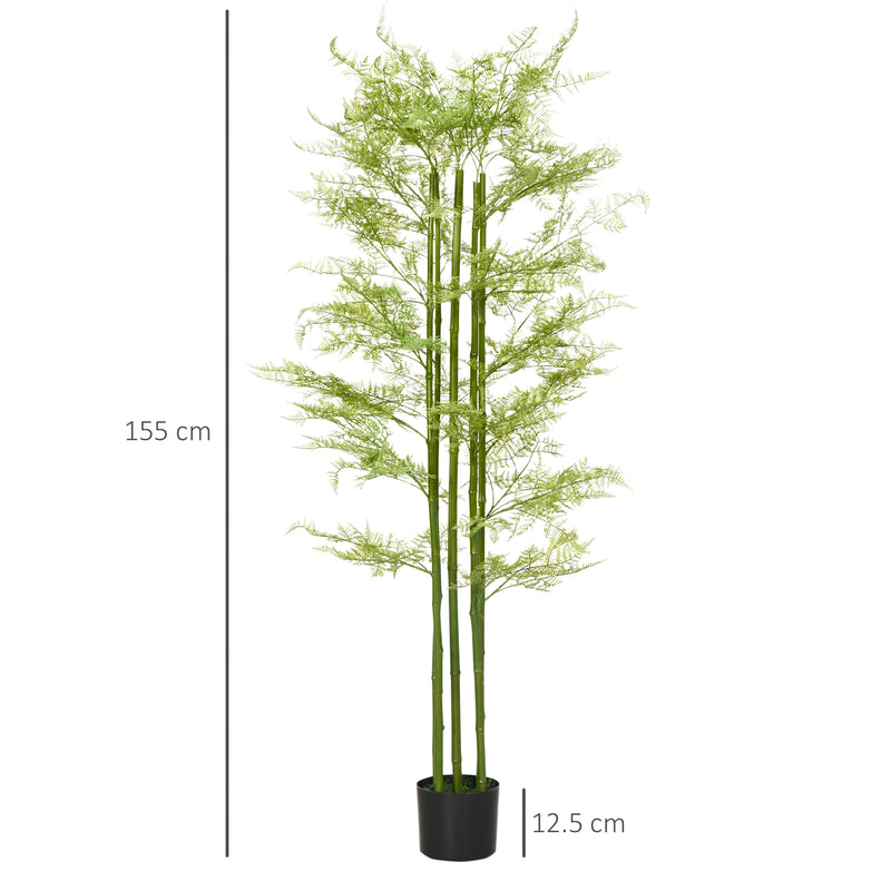 HOMCOM Potted Artificial Plants Asparagus Fern for Indoor Outdoor, 155cm