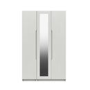 Balagio Ready Assembled Wardrobe with 3 Doors & Mirror - White Gloss