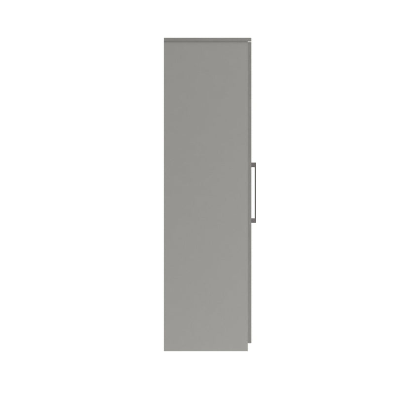Chester Ready Assembled Wardrobe with 3 Doors & Mirror - Light Grey