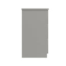 Balagio Ready Assembled Bedside Table with 3 Drawers - Light Grey Gloss