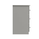 Chester Ready Assembled Bedside Table with 3 Drawers - Light Grey