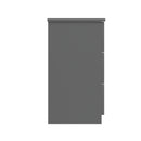 Balagio Ready Assembled Bedside Table with 3 Drawers - Dusk Grey Gloss