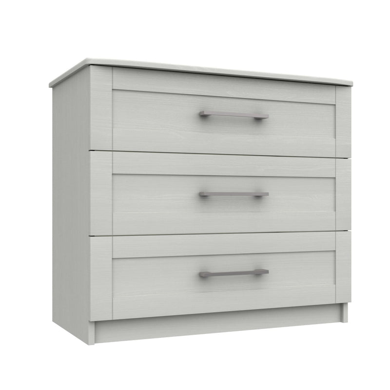 Chester Ready Assembled Chest of Drawers with 3 Drawers - White