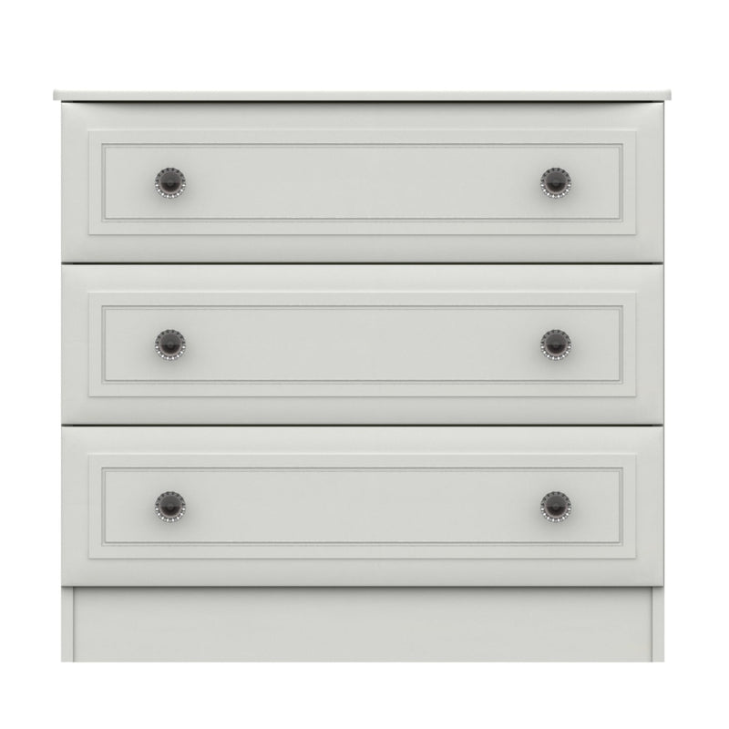 Bailey Ready Assembled Chest of Drawers with 3 Drawers - White
