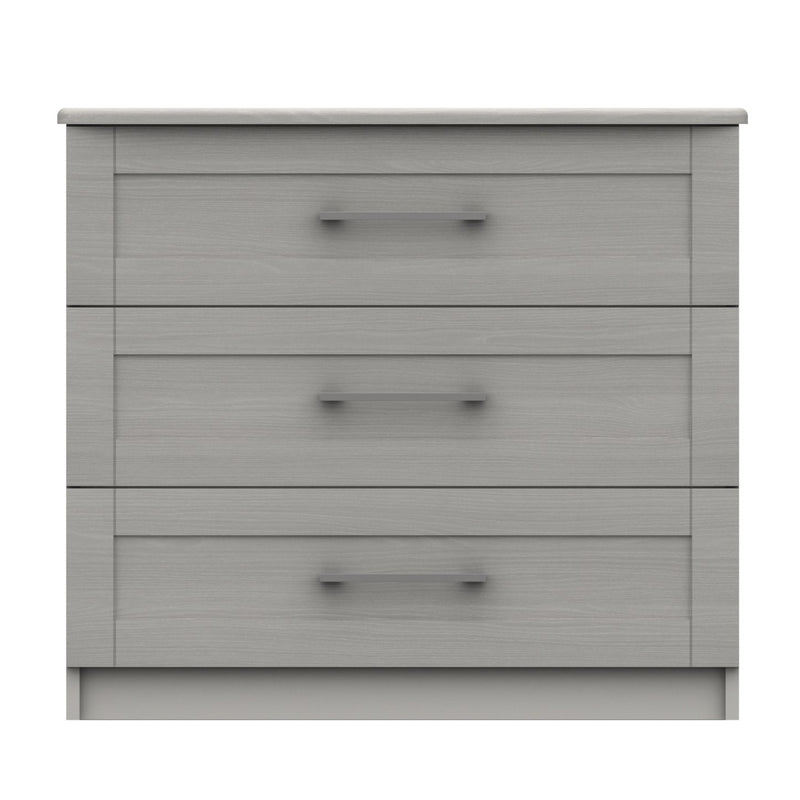 Chester Ready Assembled Chest of Drawers with 3 Drawers - Light Grey