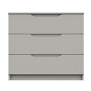 Balagio Ready Assembled Chest of Drawers with 3 Drawers - Light Grey Gloss