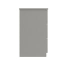 Balagio Ready Assembled Chest of Drawers with 3 Drawers - Light Grey Gloss