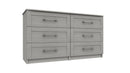 Chester Ready Assembled Double Chest of Drawers with 3x2 Drawers - Light Grey