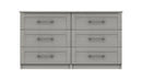 Chester Ready Assembled Double Chest of Drawers with 3x2 Drawers - Light Grey