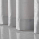 Cannes Eyelet Curtains - Faux Silk Pintuck Embellished -Silver