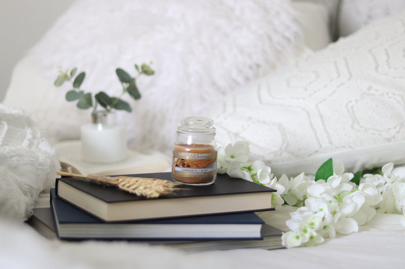 Homestead Candle  3oz Glass Jar Bubble Lid Cinnamon Twist