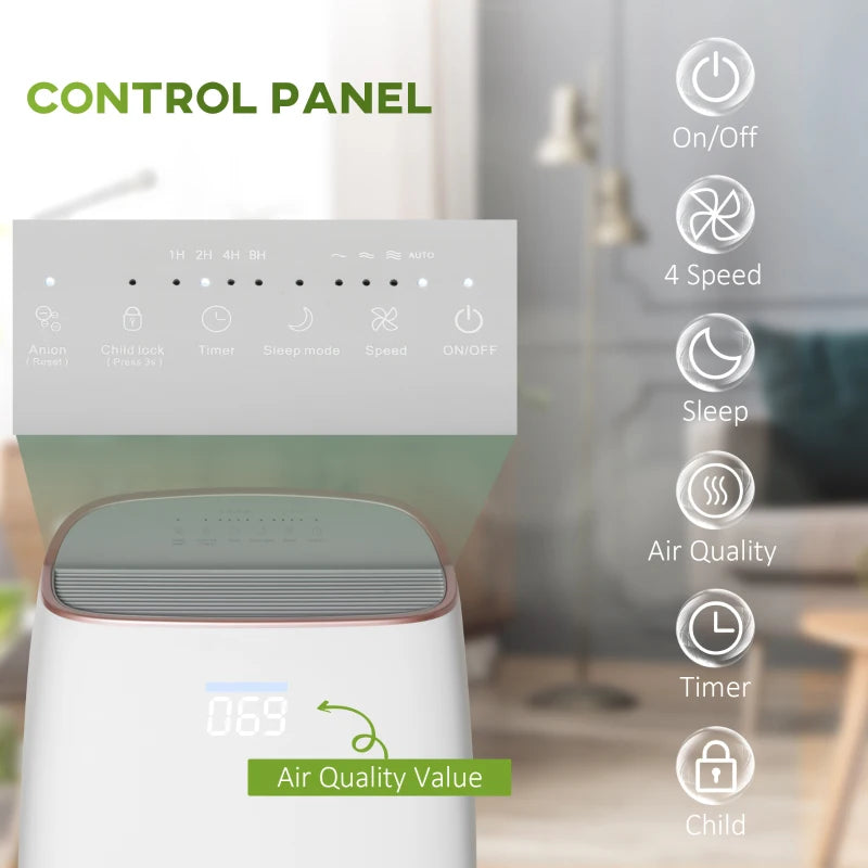 HOMCOM Air Purifiers - White