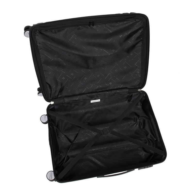 IT Impakt Geo Emboss Luggage with Wheels- Black (Sizes Sold Separately)