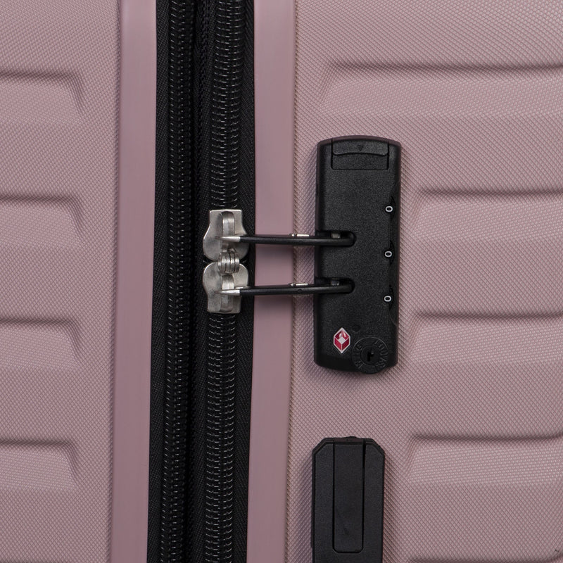IT Impakt Geo Emboss Luggage with Wheels- Mauve (Sizes Sold Separately)