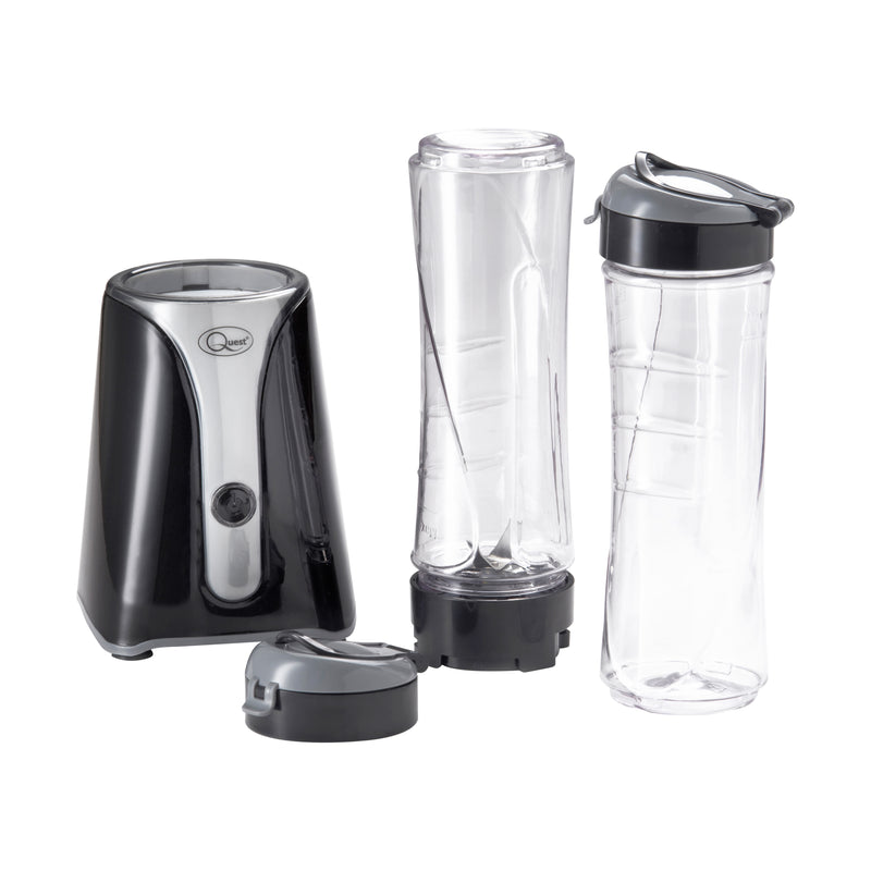 Quest Fruit Personal Blender Black W/ Take Away Carry Cup & Ice Crushing Blades