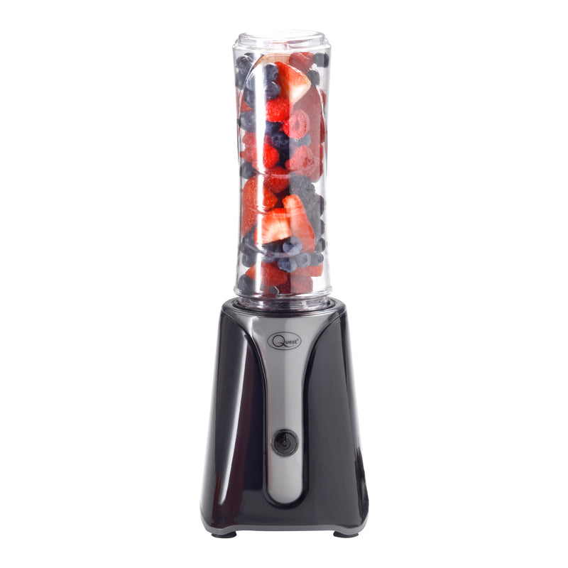 Quest Fruit Personal Blender Black W/ Take Away Carry Cup & Ice Crushing Blades