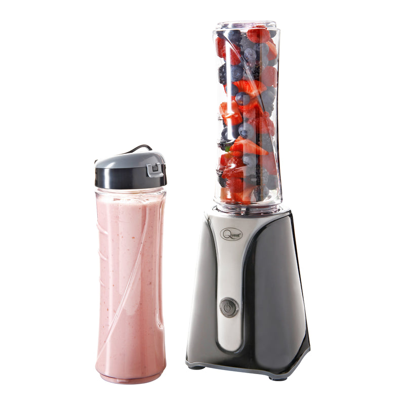 Quest Fruit Personal Blender Black W/ Take Away Carry Cup & Ice Crushing Blades