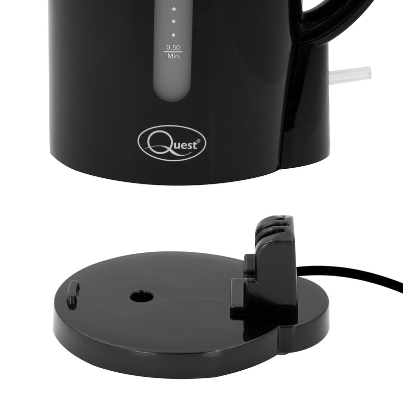 Quest 1L Plastic Jug Kettle - Black
