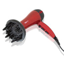 Red Hot 2200W Professional Hair Dryer With Diffuser - Red
