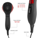 Red Hot 1200W Compact Folding Foldable Travel Hairdryer Hair Blow Dryer Styler