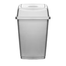 Plastic Swing Bin 25L Silver 31.5x26x51.5cm