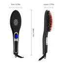 Bauer Straightener Hair Brush - Black