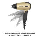 Bauer Tourmaline Travel Hairdryer Set - Black