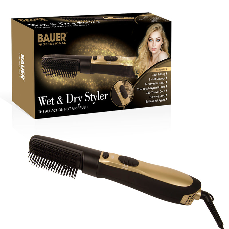 Bauer Professional Hot Air Styling Brush with Two Heat Settings