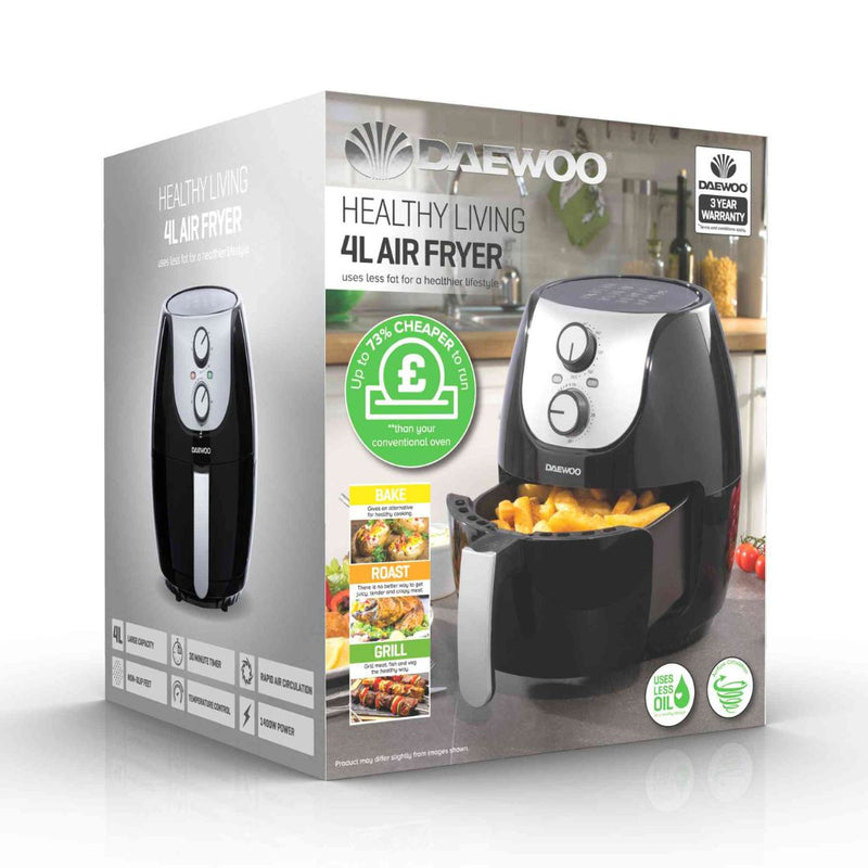 Daewoo Air Fryer 4L - Black