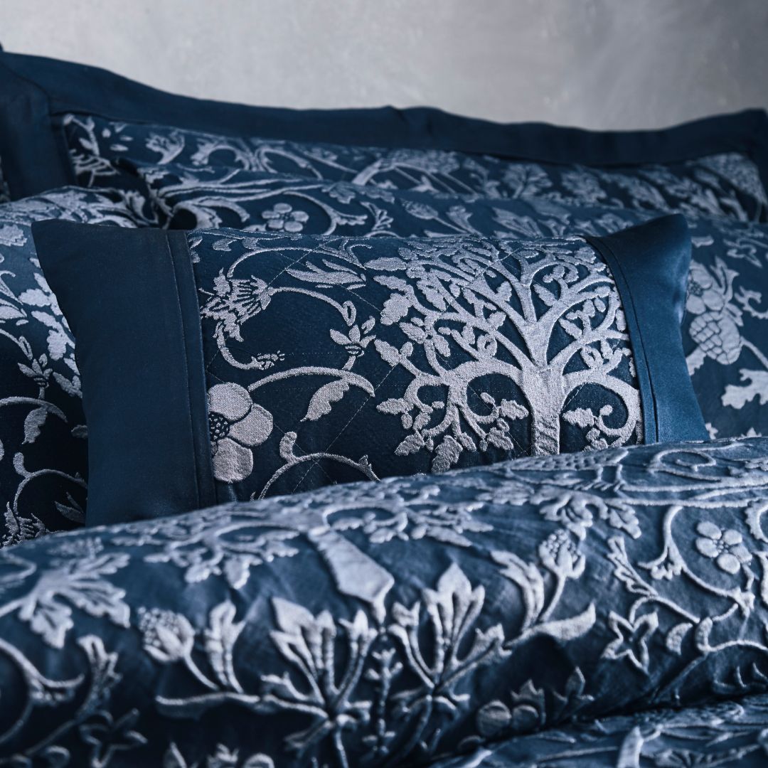 Oak Tree Duvet Set Midnight Blue