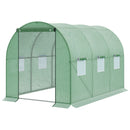 Outsunny Polytunnel Walk-in Garden Greenhouse With Zip Door And Windows 3 X 2M