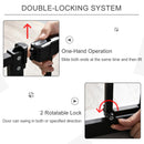 PawHut Metal Safety Pet Gate - Black