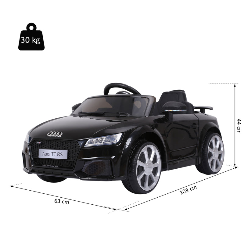 HOMCOM Kids Electric Ride On Car Audi TT RS - Black