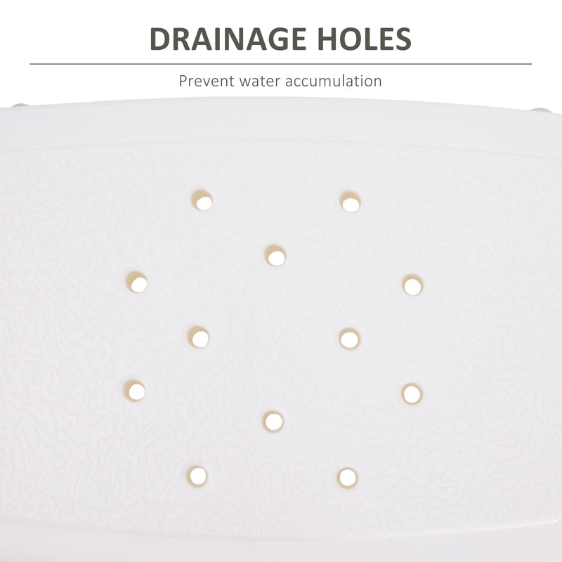 HOMCOM Shower Stool White