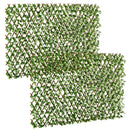 Outsunny 2 Pieces Decorative Trellis with Artificial Leaves, 2m x 1m, Eucalyptus