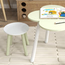 ZONEKIZ Kids Table and Chair Set, Flower Design, for Ages 2-5 Years - Yellow