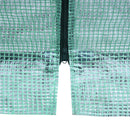 Outsunny 143x143x195 cm Walk in Greenhouse with Shelves-Dark Green