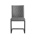 Pair of Darwen Diamond Stitch Dining Chair - Grey